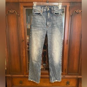 Abercrombie & Fitch Curve Love Ultra High Rise Ankle Straight Jean